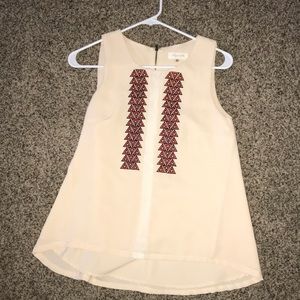 cream formal tank